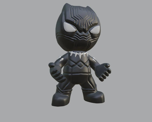 Black Panther Chibi 3D Model STL File - 3DSTLHUB