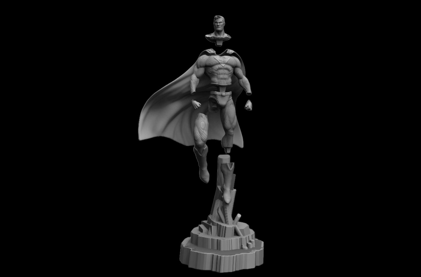 Superman Man of Steel 3D Model STL File - 3DSTLHUB
